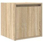 vidaXL Table de chevet murale chêne sonoma 38x34x40 cm