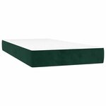 vidaXL Sommier à lattes de lit et matelas Vert foncé 200x200cm Velours
