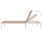 vidaXL Salon de jardin 5 Pièces avec coussins Aluminium et WPC