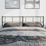 vidaXL Tête de lit métal noir 193 cm