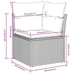vidaXL Salon de jardin avec coussins 10 Pièces gris clair résine tressée
