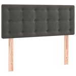 vidaXL Tête de lit à LED Gris foncé 80x5x78/88 cm Velours
