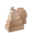 (lot  50 boîtes postales) boîte postale brune 310 x 215 x 100mm