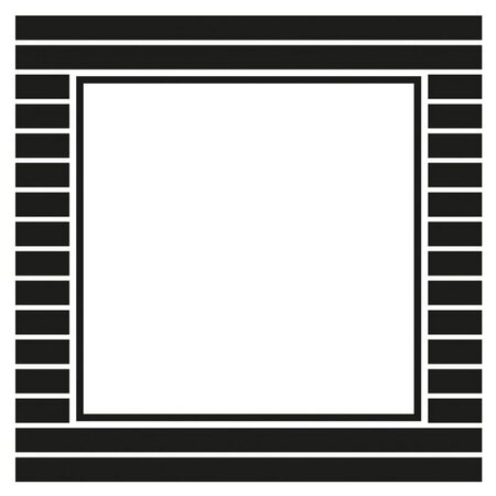 12 stickers carrés 6 3 cm - Rayures noires et blanches