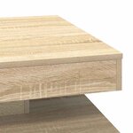 vidaXL Table basse rotative à 360 degrés chêne sonoma 70x70x34 5 cm