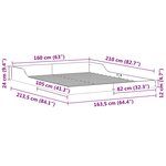 vidaXL Cadre de lit Marron 160 x 210 cm Bois massif en pin