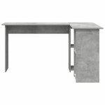 vidaXL Bureau Gris béton 142 x 102 x 73 cm Bois d'ingénierie