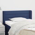 vidaXL Tête de lit avec oreilles Bleu 83x16x78/88 cm Tissu