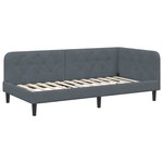 vidaXL Cadre de lit d'angle Gris foncé 100 x 200 cm Velours