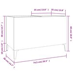 vidaXL Armoire à disques gris béton 74 5x38x48 cm bois d'ingénierie