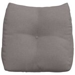vidaXL Coussin de Dos Taupe 45 x 24 x 50 cm tissu