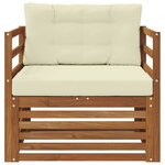 vidaXL Canapé d’extérieur Bois d'acacia massif et polyester