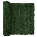 vidaXL Clôture Artificielle Vert foncé 1 5 x 4 m PVC et Acier