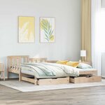 vidaXL Lit de jour avec gigogne et tiroirs sans matelas 80x200 cm