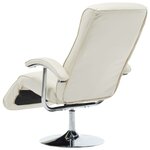 vidaXL Fauteuil TV Crème Similicuir