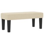 vidaXL Lit à ressorts avec matelas et banc crème 100x200 cm tissu
