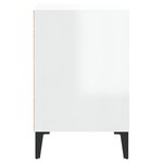 vidaXL Meuble TV Blanc brillant 100x35x55 cm Bois d'ingénierie