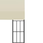 vidaXL Belvédère mural 3x6 m Crème Tissu