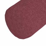 vidaXL Coussins d'accent 2 Pièces Bordeaux Ø 15 x 40 cm tissu