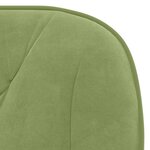 vidaXL Chaises pivotantes à manger lot de 2 Vert clair Velours