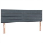 vidaXL Sommier à lattes de lit et matelas et LED gris foncé 160x210cm velours
