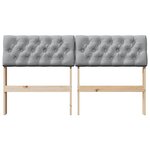 vidaXL Tête de lit capitonnée Gris clair 135 cm Pin massif