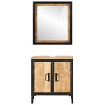 vidaXL Ensemble de meubles salle de bain 2 Pièces fer et bois de manguier