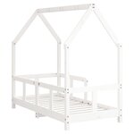 vidaXL Cadre de lit pour enfant blanc 70x140 cm bois de pin massif