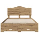 vidaXL Cadre de lit Chêne artisanal 140 x 190 cm Bois d'ingénierie