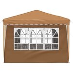 vidaXL Tente de fête pop-up 288 x 288 x 245 cm Beige Tissu Oxford