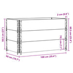 vidaXL Jardinière 100x50 cm bois de pin massif
