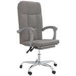 vidaXL Fauteuil inclinable de bureau Taupe Tissu