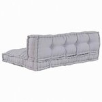 vidaXL Coussin de canapé 2 Pièces Gris tissu