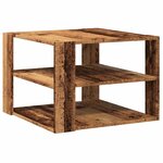 vidaXL Table basse vieux bois 58x58x40 cm bois d'ingénierie