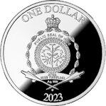 Pièce de monnaie en Argent 1 Dollar g 17.50 Millésime 2023 WEDDING ANNIVERSARY