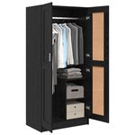 vidaXL Armoire Chêne noir 82 5 x 51 5 x 180 cm Bois d'ingénierie
