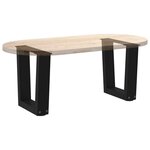 vidaXL Pieds de table basse en forme de V  2 pièces  noir  40 x (30-31 3) cm  acier