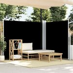 vidaXL Auvent latéral rétractable Noir 180x600 cm