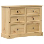 vidaXL Commode Corona 112x48x91 cm bois massif de pin