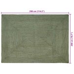 vidaXL Tapis de surface Rectangulaire Vert olive 200 x 290 cm Jute