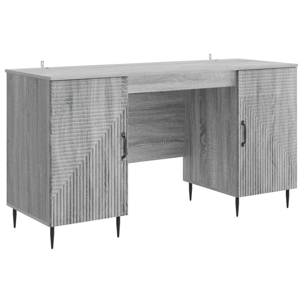vidaXL Bureau Sonoma gris 142 5 x 50 x 75 cm Bois d'ingénierie