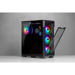 CORSAIR Boîtier PC iCUE 220T RGB Airflow - Moyen Tour - Verre trempé - Noir (CC-9011173-WW)