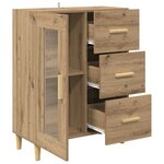 vidaXL Buffet Chêne artisanal 69 5 x 34 x 90 cm Bois d'ingénierie
