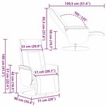 vidaXL Fauteuil de massage inclinable Blanc 71 x 90 x 105 cm