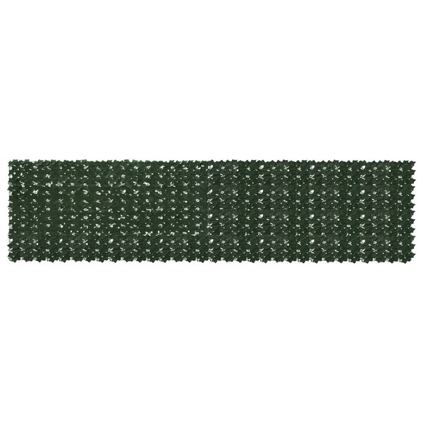 vidaXL Écran de balcon avec feuilles Vert foncé 400 x 100 cm