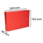 Classeur Rembordé Polypropylène Pour Fiches Bristol 125x200 2 Anneaux 25mm - Couleurs Assorties - X 10 - Exacompta