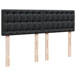 VidaXL Cadre de lit ottoman avec matelas noir 140x190 cm similicuir