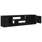vidaXL Meuble TV chêne noir 188 5x41x50 cm bois d'ingénierie