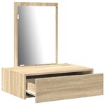 vidaXL Table de Maquillage Murale Chêne de Sonoma 60x40x70 cm