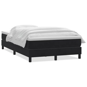 vidaXL Sommier à lattes de lit avec matelas noir 120x210 cm velours